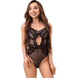 Body Fashion Paula Lc 20209 Body mit Spitzenverzierungen Schwarz L/XL