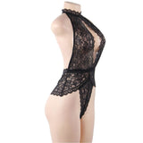Body Teddy mit Spitze und offenem Cup L/XL – Ansicht 5