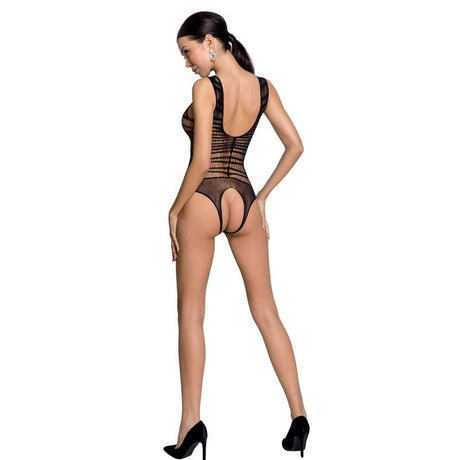 Bodystocking Woman Bs086 Schwarzer Bodystocking Eine