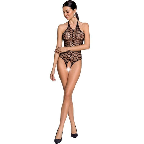 Bodystocking Woman Bs087 Schwarzer Bodystocking Eine