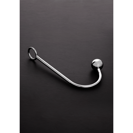 Bondage-Haken aus Edelstahl mit Kugel Silber 26,6 cm