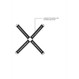 Bondage-Kreuz Ouch mit Glassteinen Schwarz 34 cm – Ansicht 4