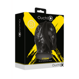 Bondage-Maske Ouch mit Reißverschluss Schwarz 32,5 cm – Ansicht 2
