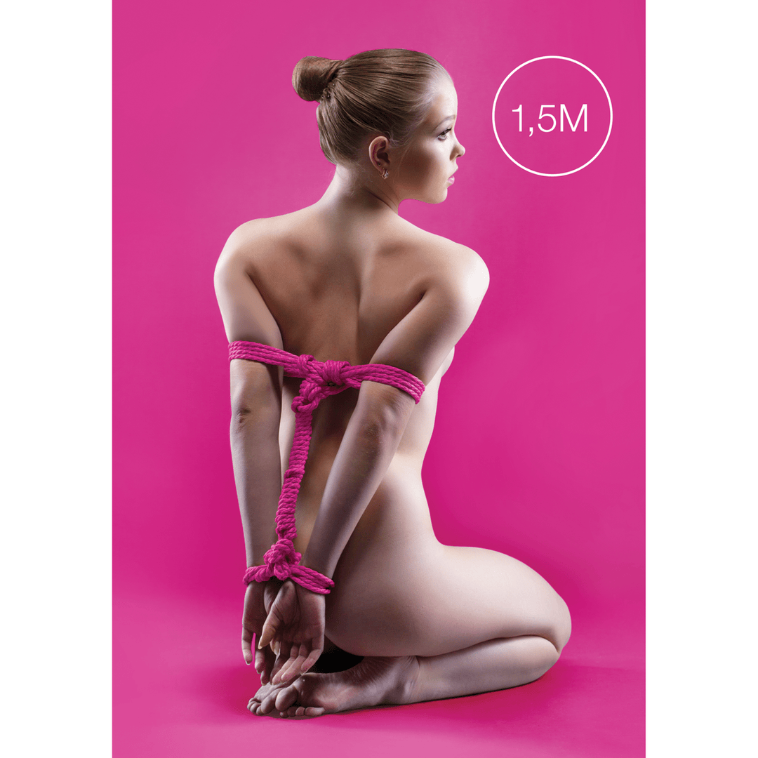 Bondage-Seil Ouch japanisch Mini Schwarz oder Pink 1,5 m – Ansicht 6