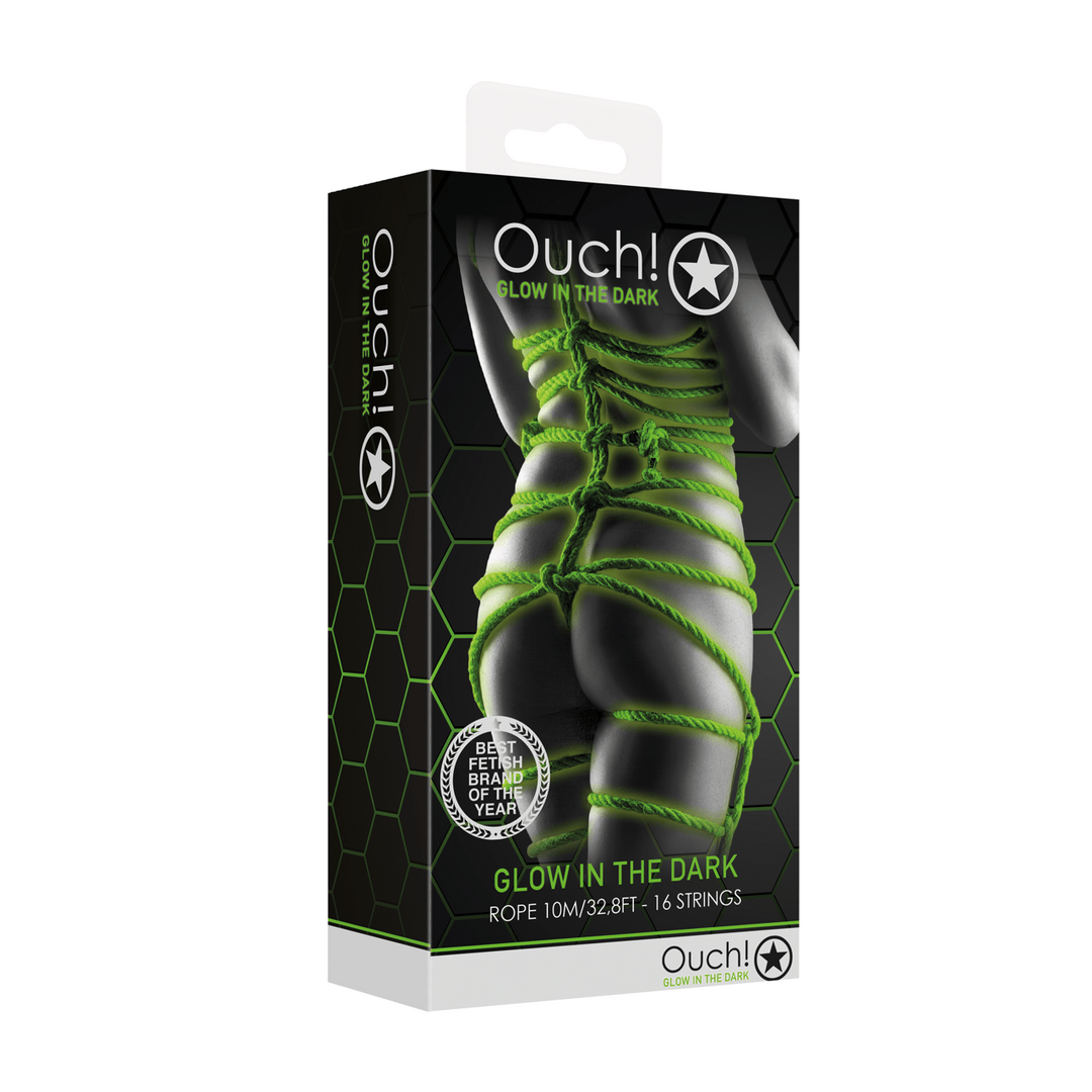 Bondage-Seil Ouch nachtleuchtend Grün 10 m – Ansicht 2