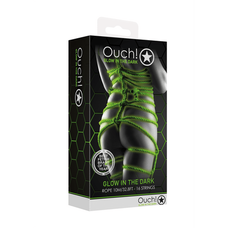 Bondage-Seil Ouch nachtleuchtend Grün 10 m – Ansicht 2