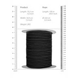 Bondage-Seil Ouch auf der Rolle Schwarz 100 m – Ansicht 6