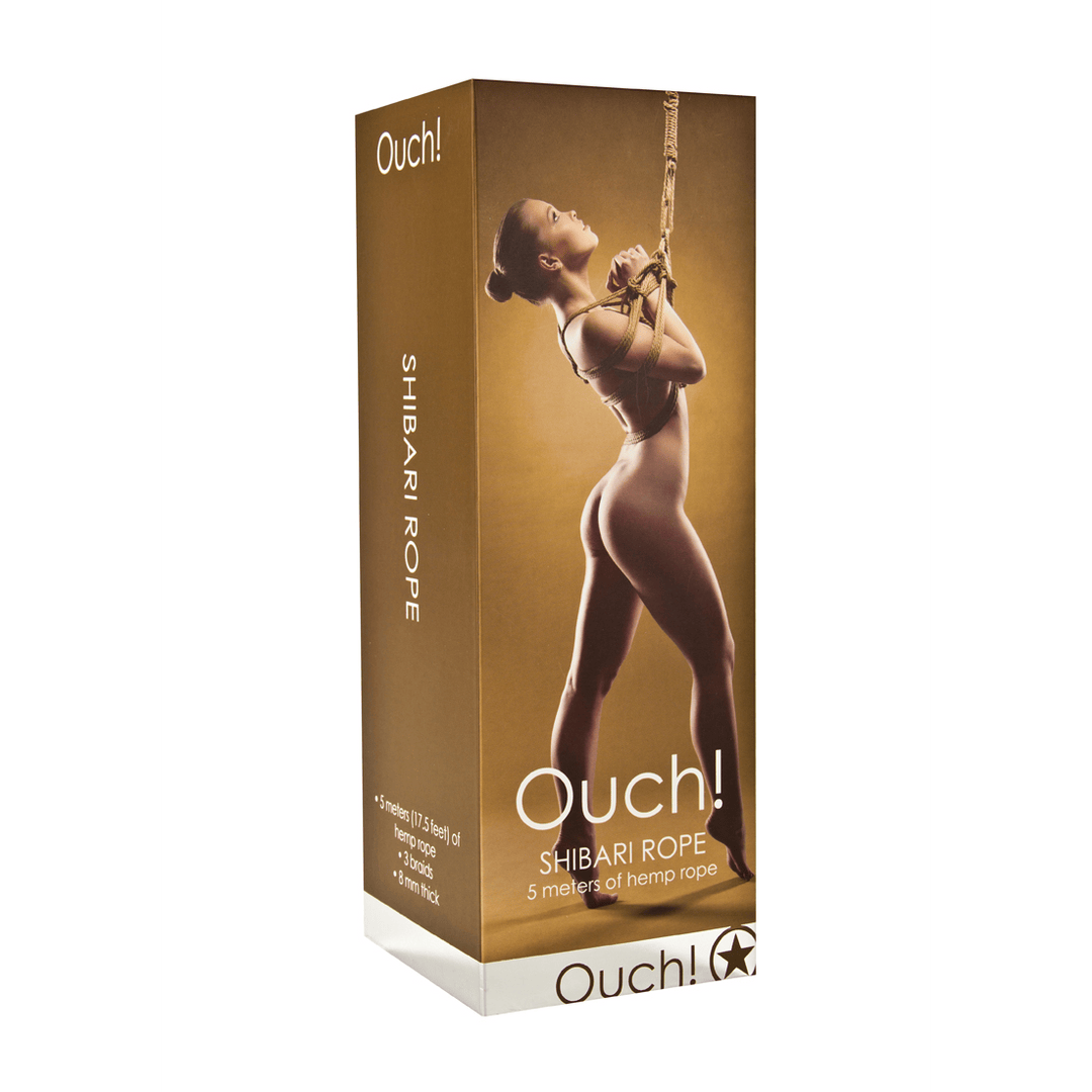 Bondage-Seil Ouch Shibari aus Hanf Braun 5 m – Ansicht 2