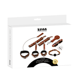 Bondage-Set 8-teilig braun-schwarz