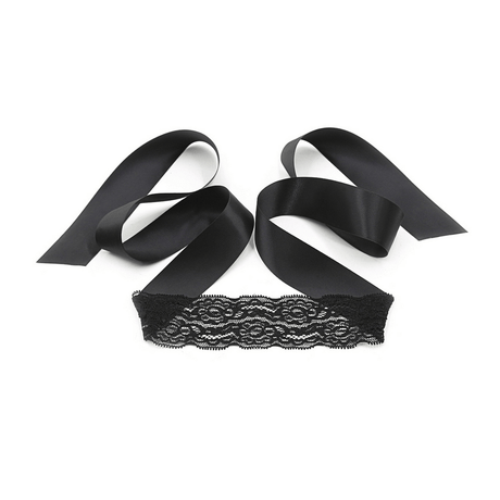 Bondage-Set Lace Me Up mit Spitze Schwarz 11,5 cm – Ansicht 3