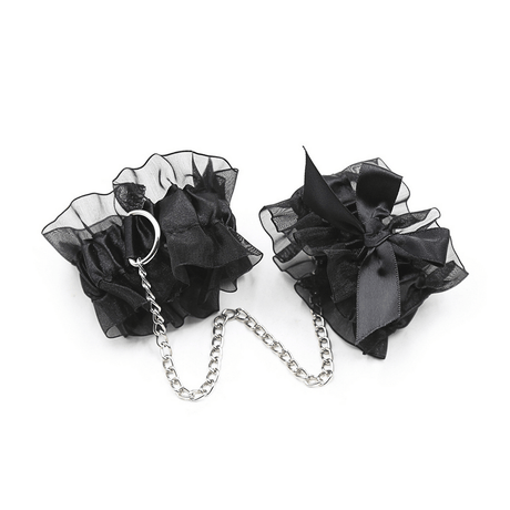 Bondage-Set Lace Me Up mit Spitze Schwarz 11,5 cm – Ansicht 4