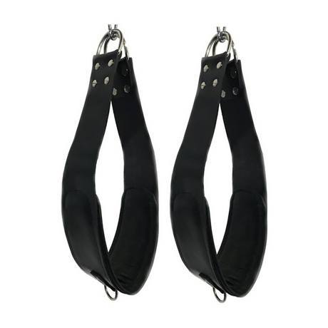 Bondage-Stützschlaufen aus Leder Schwarz 102 cm
