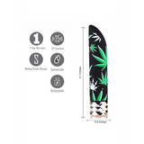 Bullet-Vibrator Jane 420 mit Hanfblattmuster Schwarz 11,9 x 2,3 cm – Ansicht 3
