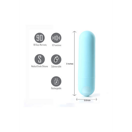 Bullet-Vibrator Jessi mini Hellblau 7,6 x 2 cm – Ansicht 3
