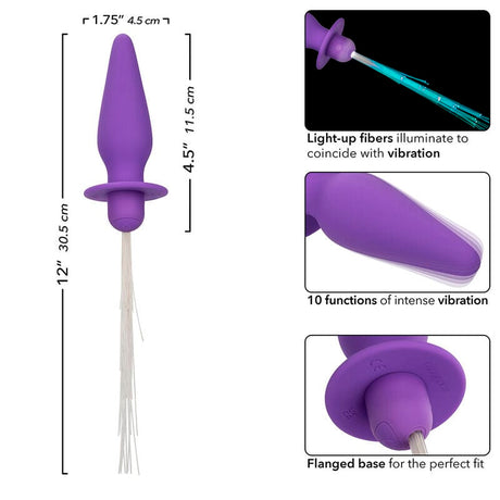 Calexotics - Southern Lights Light Up Leuchtende Analstecker 10 Vibrationen Silikon Lila