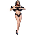 Chilirose - Cr 4885 Schwarz-Tangas mit Offenem Schritt L