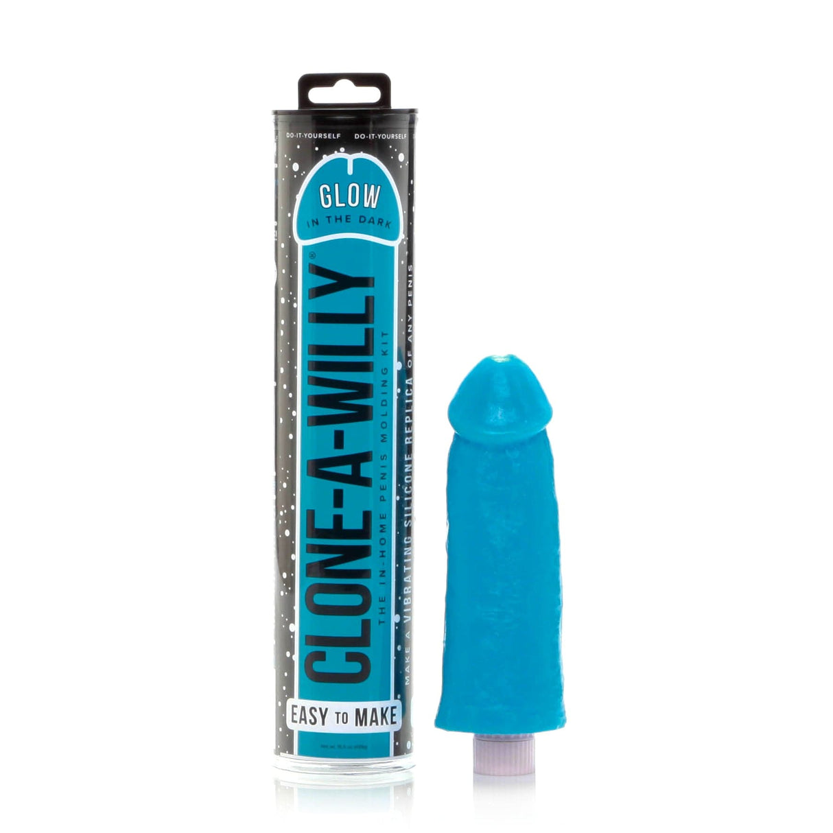 Clone-A-Willy Penisabdruckset mit Vibration - blau - Leuchtet im Dunkeln