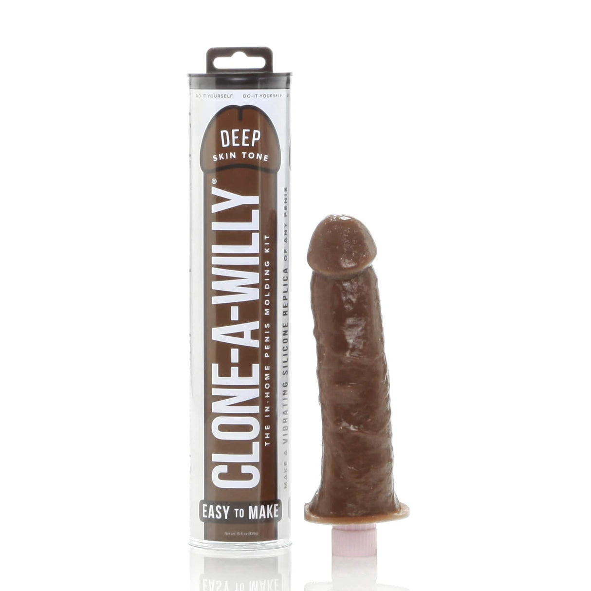 Clone-A-Willy Penisabdruckset mit Vibration - natur dunkel