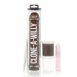 Clone-A-Willy Penisabdruckset mit Vibration - natur dunkel