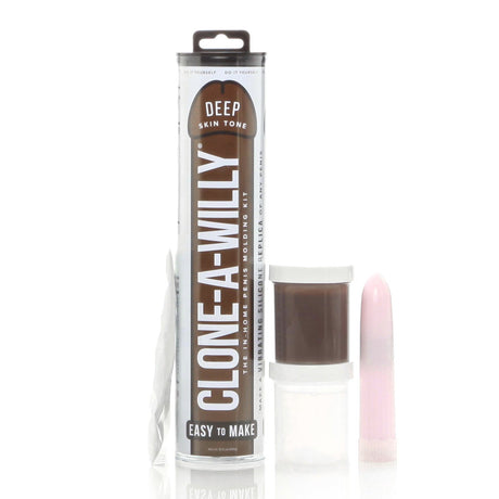 Clone-A-Willy Penisabdruckset mit Vibration - natur dunkel