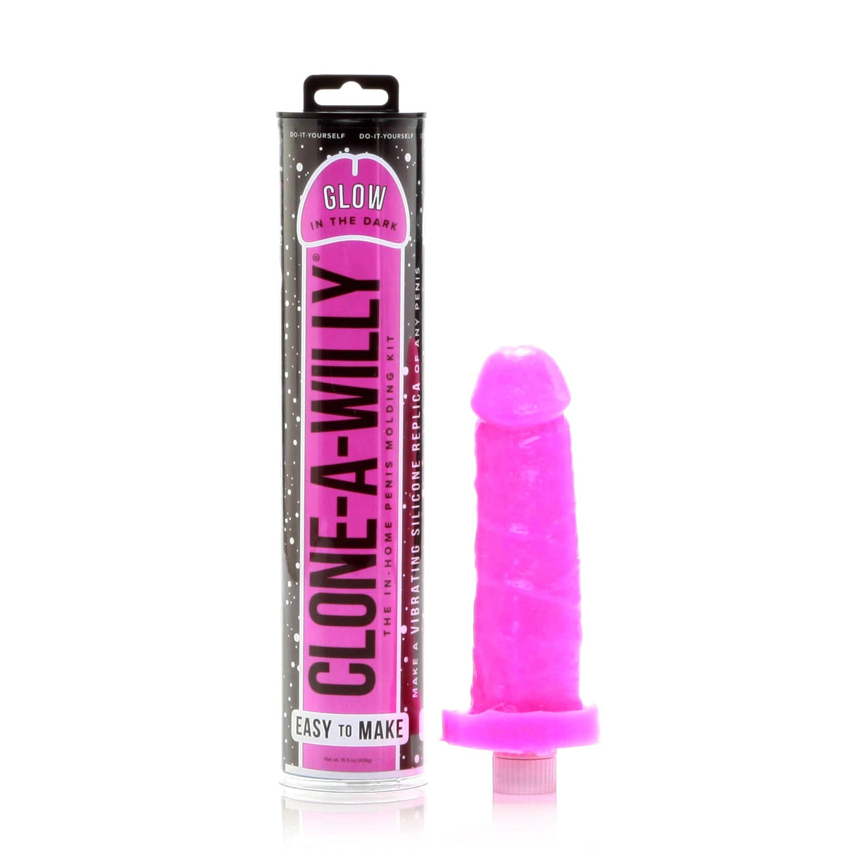 Clone-A-Willy Penisabdruckset mit Vibration - pink - Leuchtet im Dunkeln