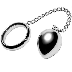 Cockring mit Kette und Metallkugel (Nr. 2)