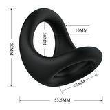 Penisring Nestor Ergonomischer Penis- und Hodenring Schwarz.5