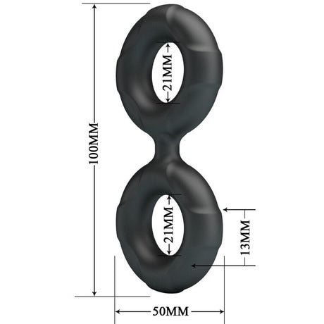 Penisring Radwan Doppelter Silikonring Modell 19 Ø 5 cm.5