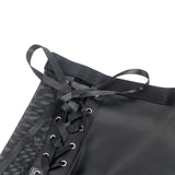 Dessous-Set Leder-BH und Rock-Set Schwarz L/XL