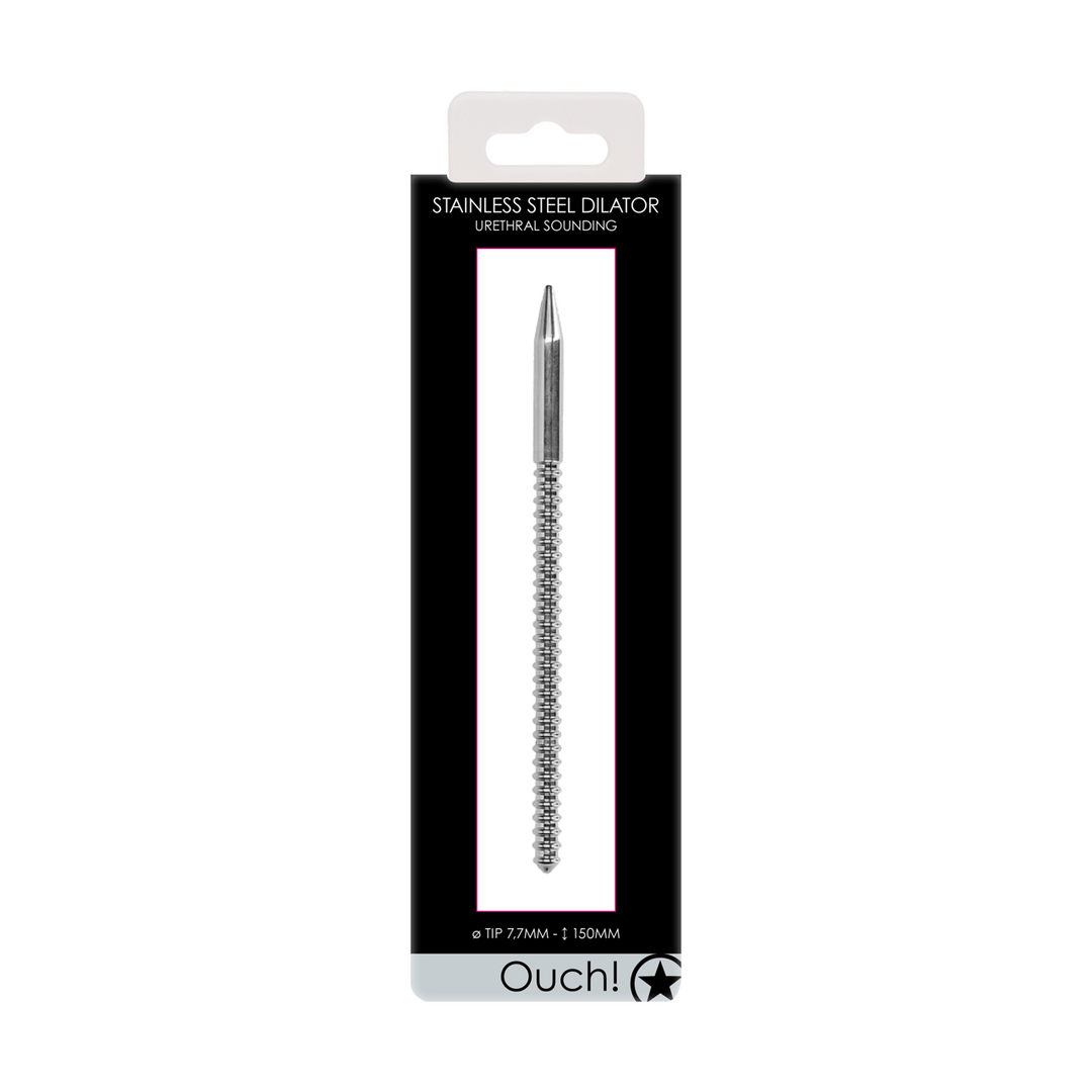 Dilator Ouch aus Edelstahl gerippt Silber 15 x Ø 0,8 cm – Ansicht 2