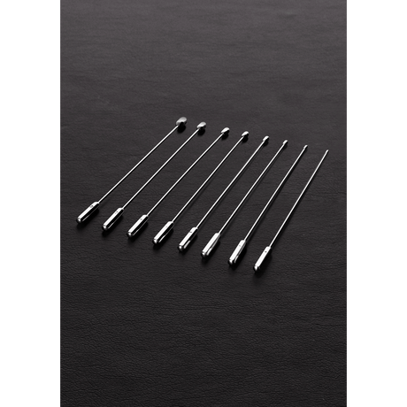 Dilator-Set Rosebud mit acht Sonden Silber 32,5 cm