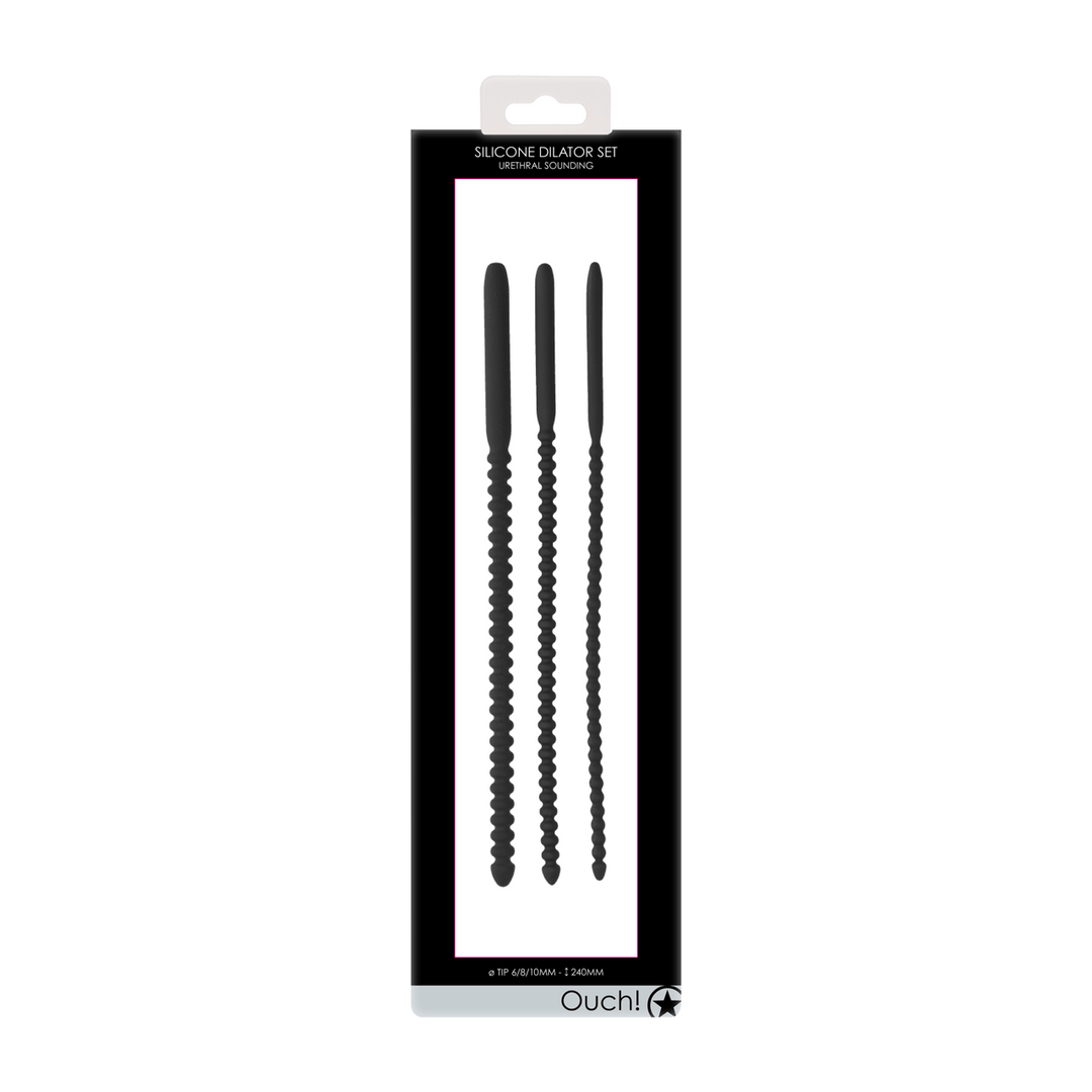 Dilator-Set Ouch aus Silikon dreiteilig Schwarz 24 x Ø 1 cm – Ansicht 2