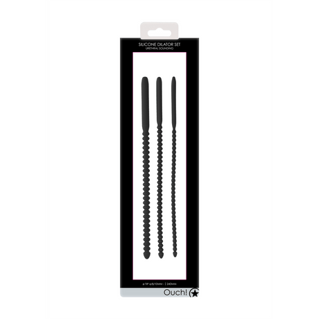 Dilator-Set Ouch aus Silikon dreiteilig Schwarz 24 x Ø 1 cm – Ansicht 2