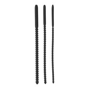 Dilator-Set Ouch aus Silikon dreiteilig Schwarz 24 x Ø 1 cm