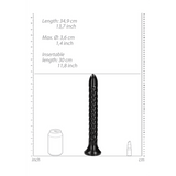 Dildo Ouch Anal Snake gedreht aus PVC Schwarz 30 x Ø 3,6 cm – Ansicht 3