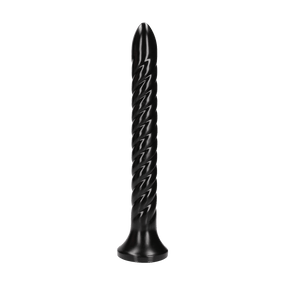 Dildo Ouch Anal Snake gedreht aus PVC Schwarz 30 x Ø 3,6 cm