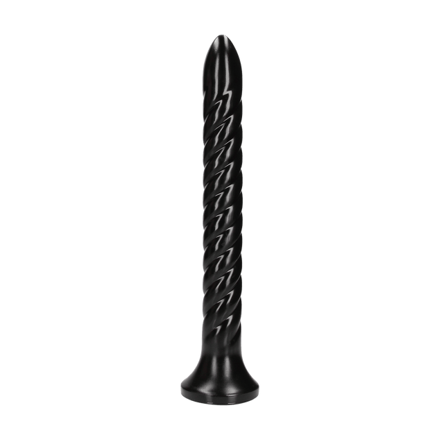 Dildo Ouch Anal Snake gedreht aus PVC Schwarz 30 x Ø 3,6 cm