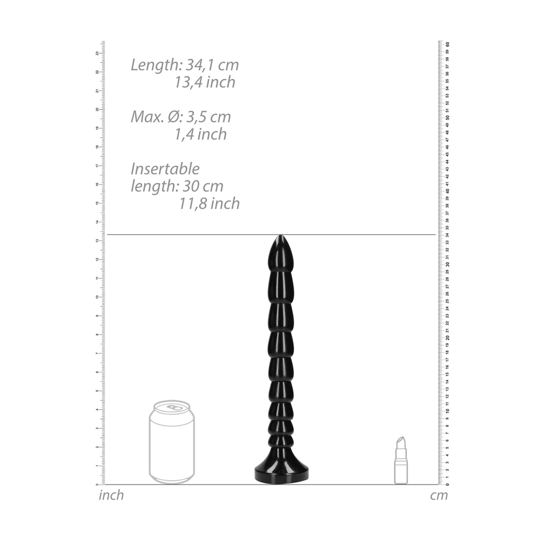 Dildo Ouch Anal Snake gestapelt aus PVC Schwarz 30 x Ø 3,5 cm – Ansicht 3