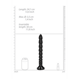 Dildo Ouch Anal Snake gestapelt aus PVC Schwarz 30 x Ø 3,5 cm – Ansicht 3