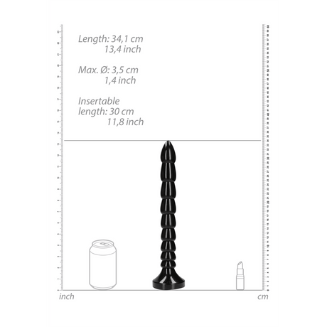 Dildo Anal Snake gestapelt Schwarz 30 x Ø 3,5 cm – Ansicht 3