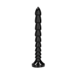 Dildo Ouch Anal Snake gestapelt aus PVC Schwarz 30 x Ø 3,5 cm