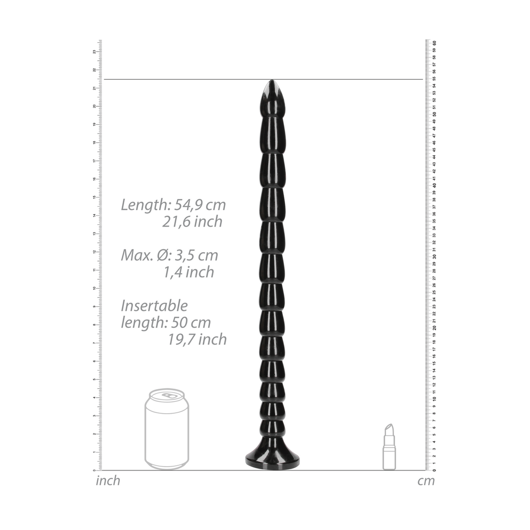 Dildo Ouch Anal Snake gestapelt aus PVC Schwarz 50 x Ø 3,5 cm – Ansicht 4
