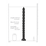Dildo Ouch Anal Snake gestapelt aus PVC Schwarz 50 x Ø 3,5 cm – Ansicht 4