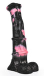Dildo Animal Ponulf 22 x 5.5cm Schwarz-Rosa