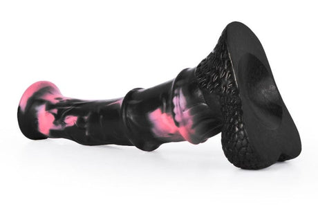 Dildo Animal Ponulf 22 x 5.5cm Schwarz-Rosa