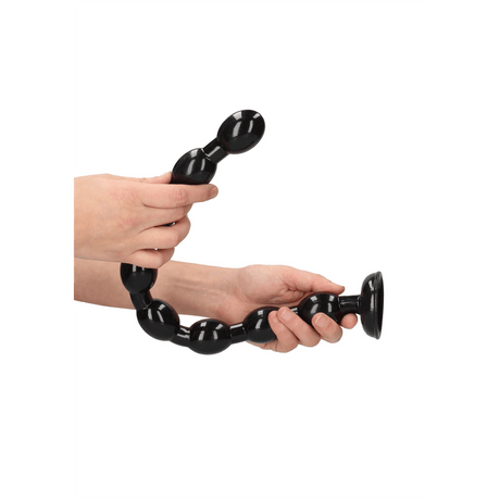 Dildo Ouch Ass Snake mit Perlen aus PVC Schwarz 47 x Ø 3,6 cm – Ansicht 4