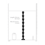 Dildo Ouch Ass Snake mit Perlen aus PVC Schwarz 47 x Ø 3,6 cm – Ansicht 3