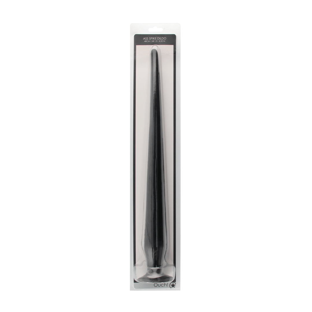 Dildo Ouch Ass Spike aus PVC Schwarz 47 x Ø 4,7 cm – Ansicht 2
