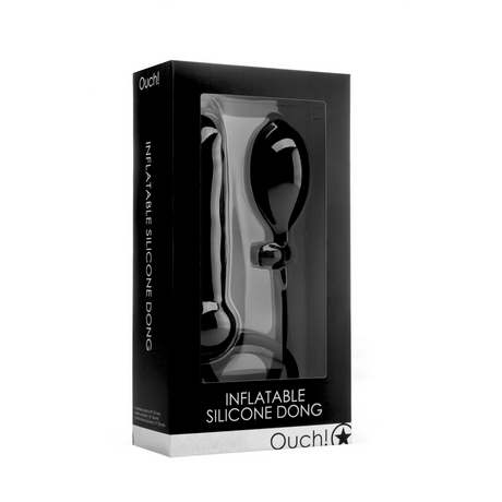Dildo Ouch aufblasbar aus Silikon Schwarz 15,7 x Ø 5,5 cm – Ansicht 2