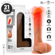 Dildo Bradley aus Silikon mit Vibration, Wärmefunktion und Fernbedienung 21 cm Ø 4,2 cm